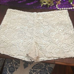 Cute crocheted shorts.